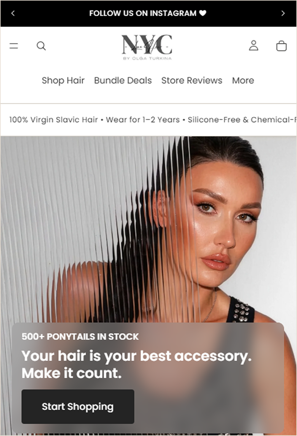 Lux Hair NYC Mobile Shopify Store