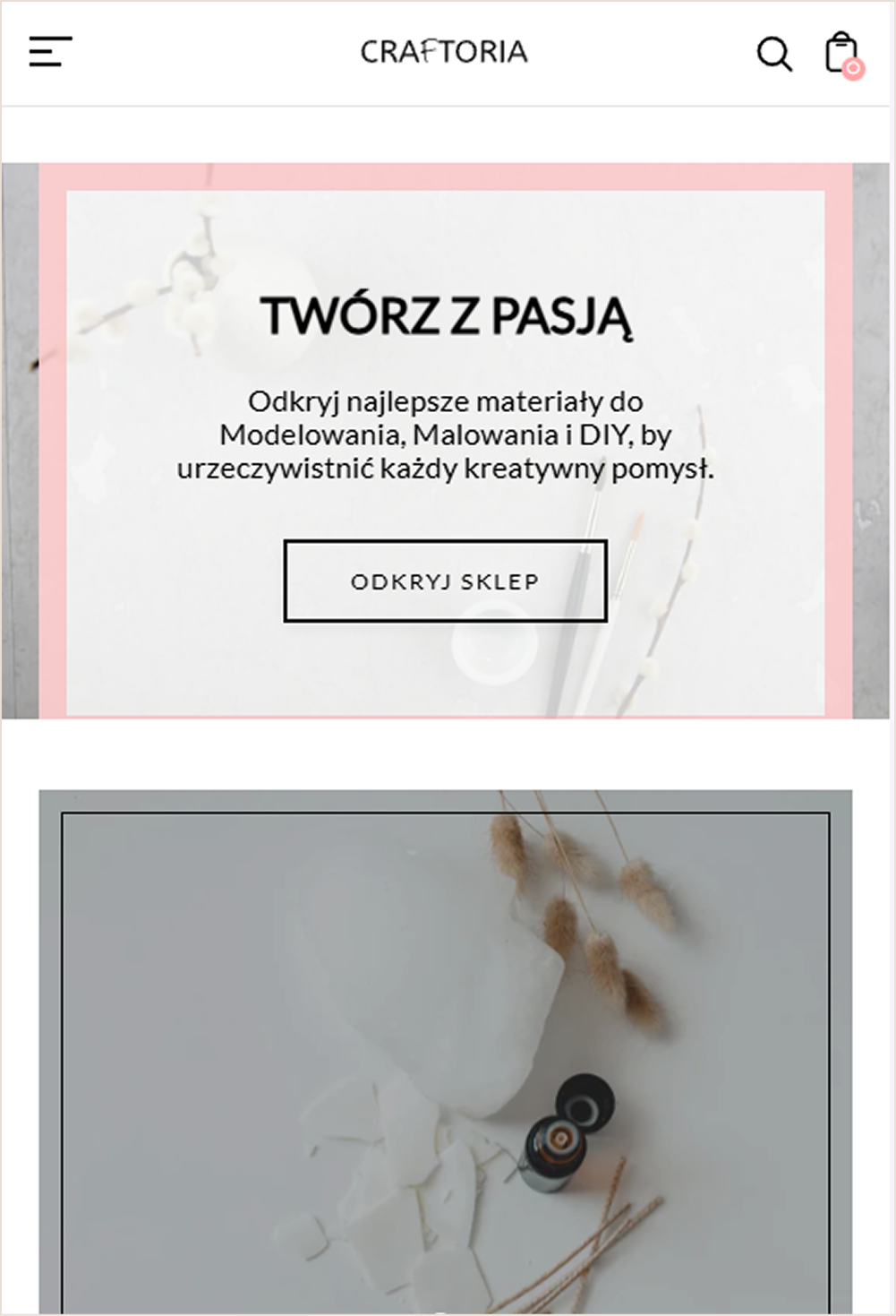 Craftoria Creative Mobile Shopify Store